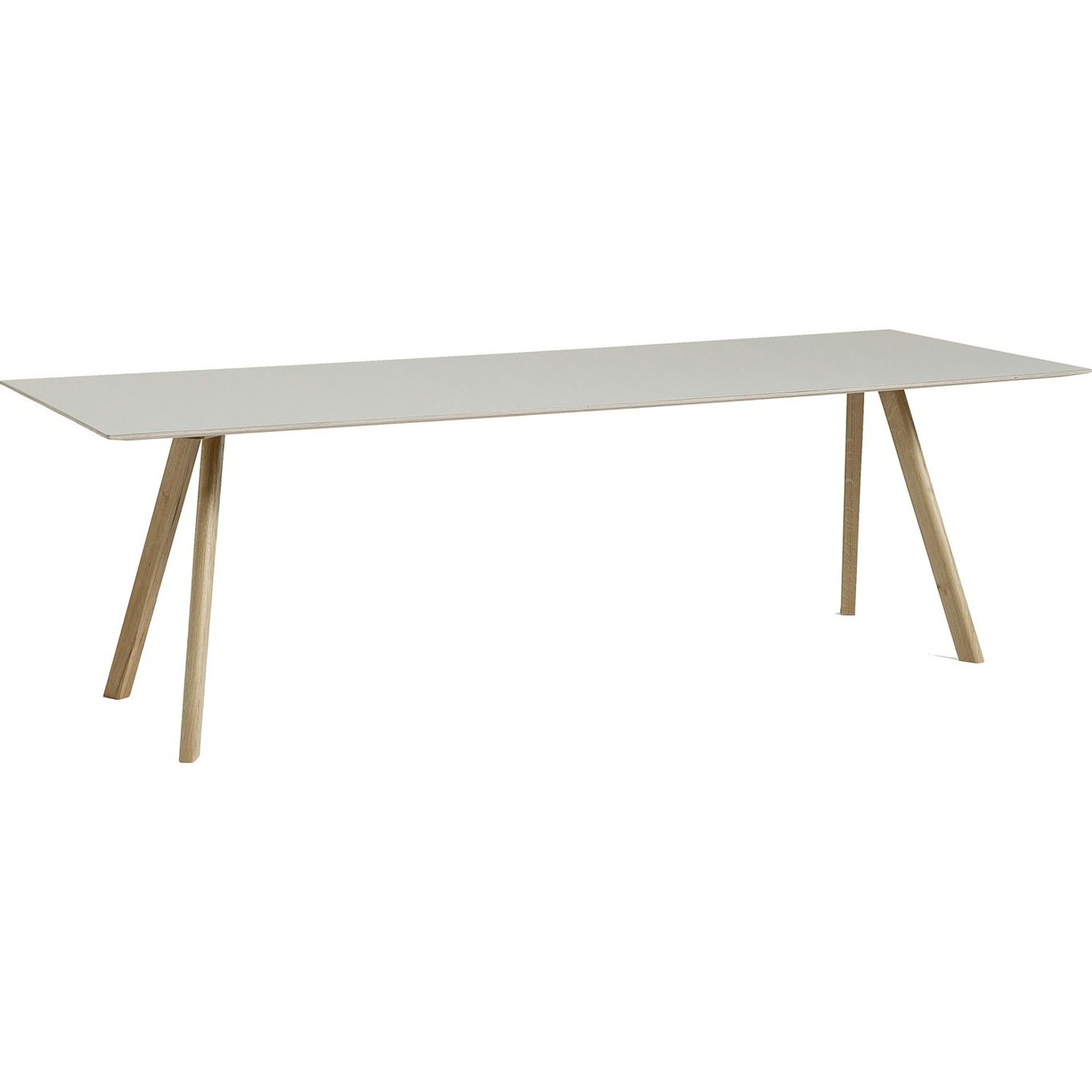 CPH 30 Table 90x250x74 cm, Waterbased Lacquered Oak/Off-White Linoleum
