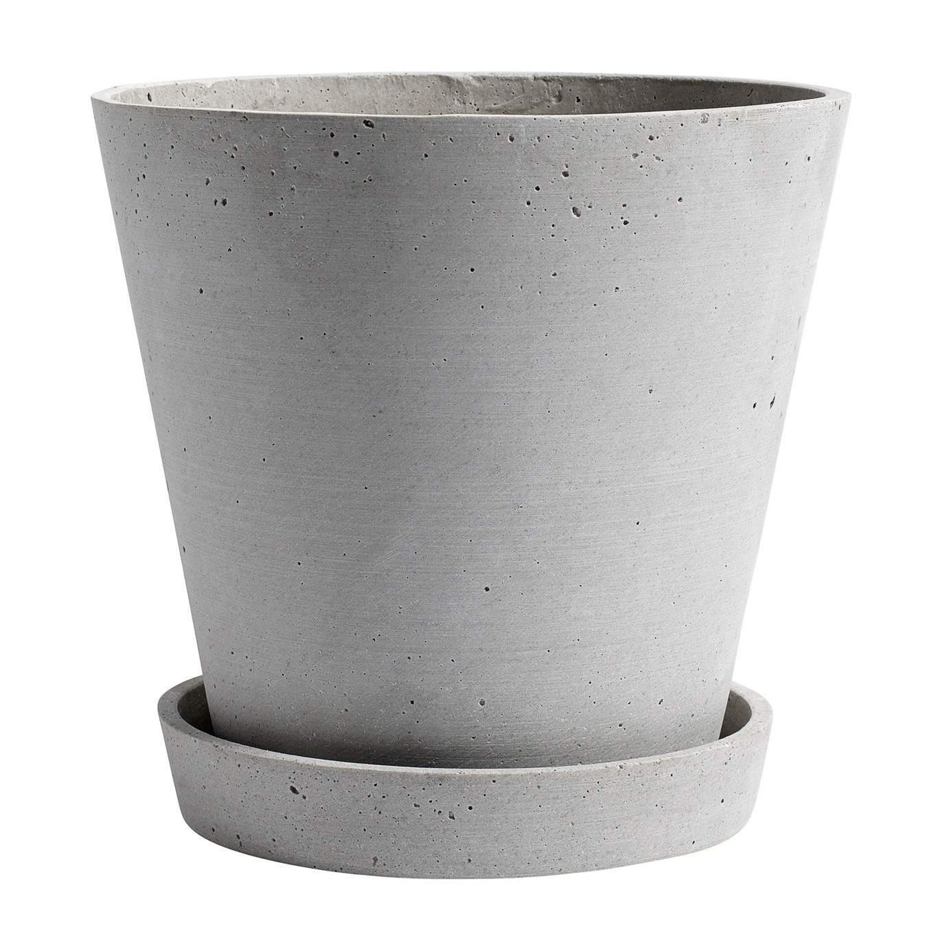 Flowerpot Pot met Schotel Grijs, Ø21.5 cm XL
