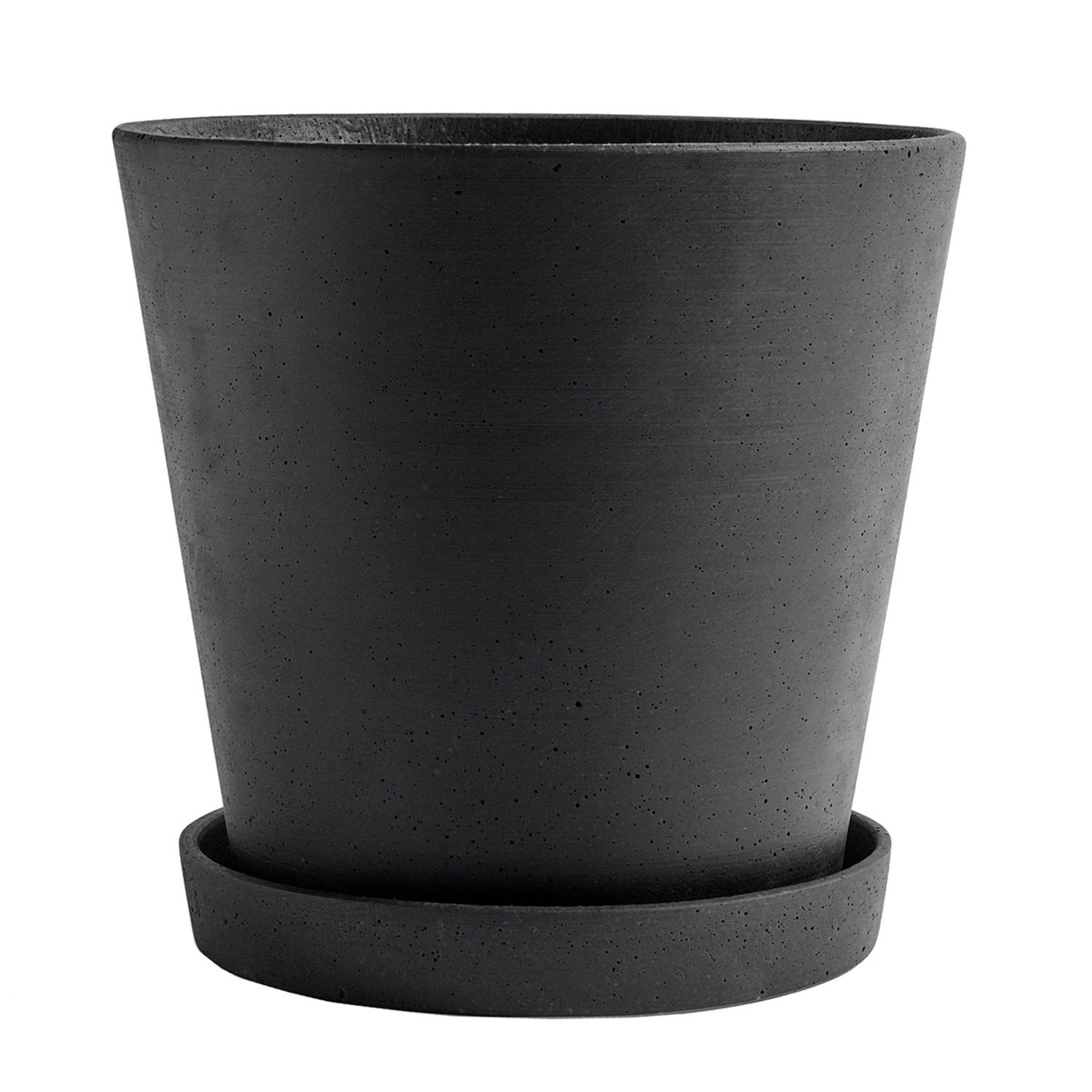 Flowerpot Pot met Schotel Zwart, Ø26 cm XXL