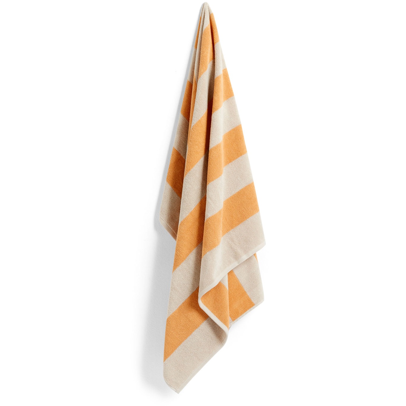 Frotté Stripe Handdoek 50x100 cm, Warmgeel