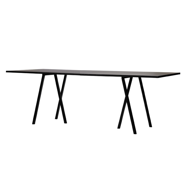 Loop Stand Table 180 cm, Linoleum / Black