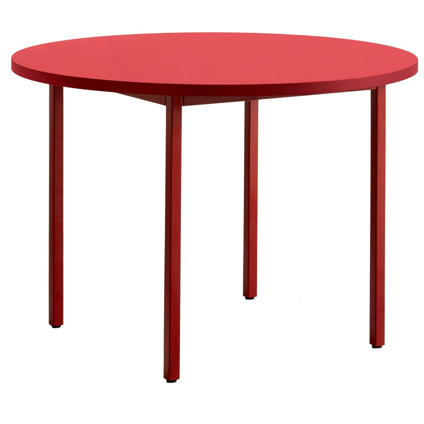 Two-Colour Tafel Ø105 cm, Wijnrood / Rood