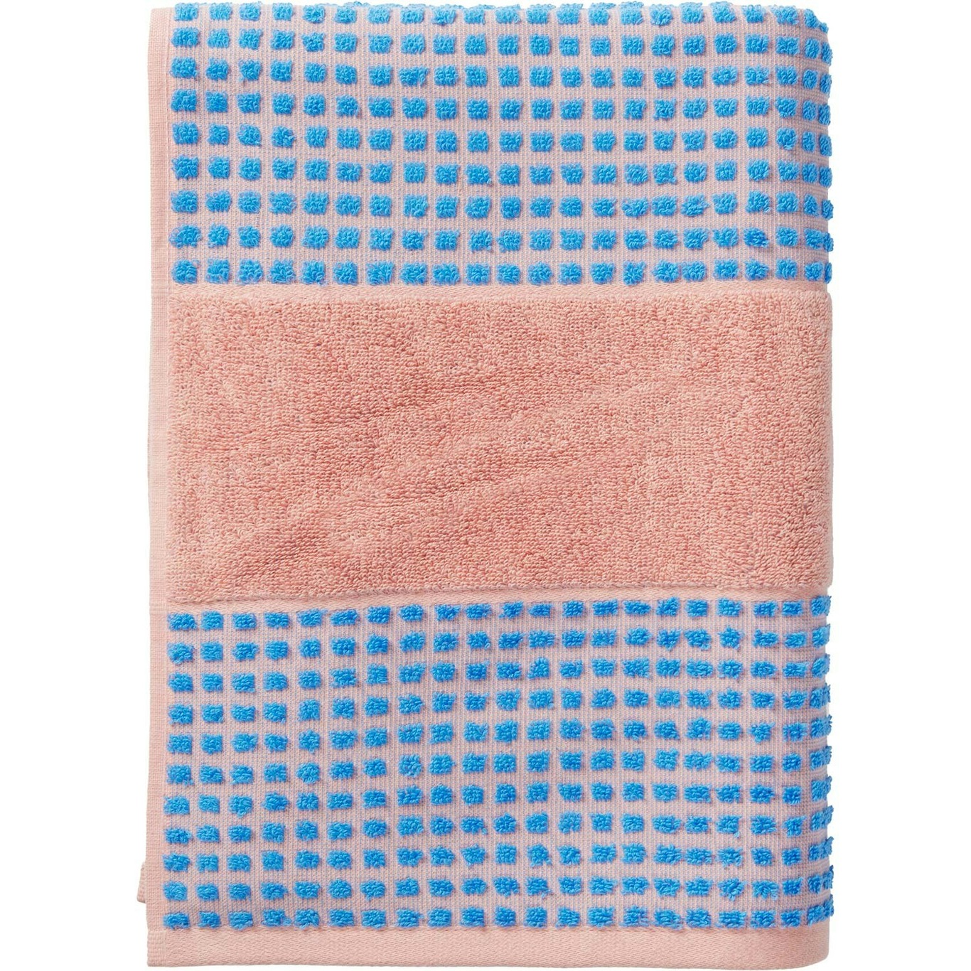 Check Handdoek 140x70 cm, Blauw/Roze