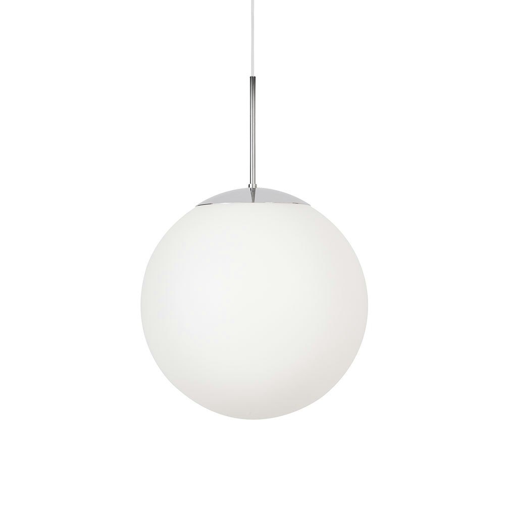 Glob Hanglamp Chroom / Wit, 35 cm