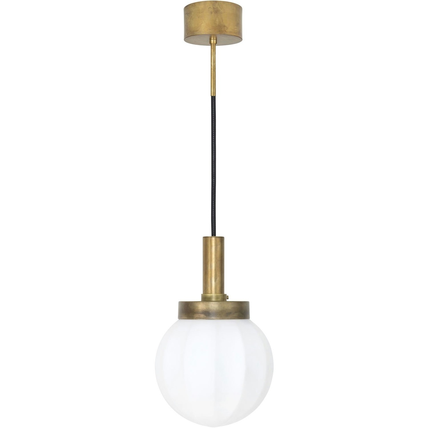 Klyfta Hanglamp Ruw Messing / Opaal, 15 cm