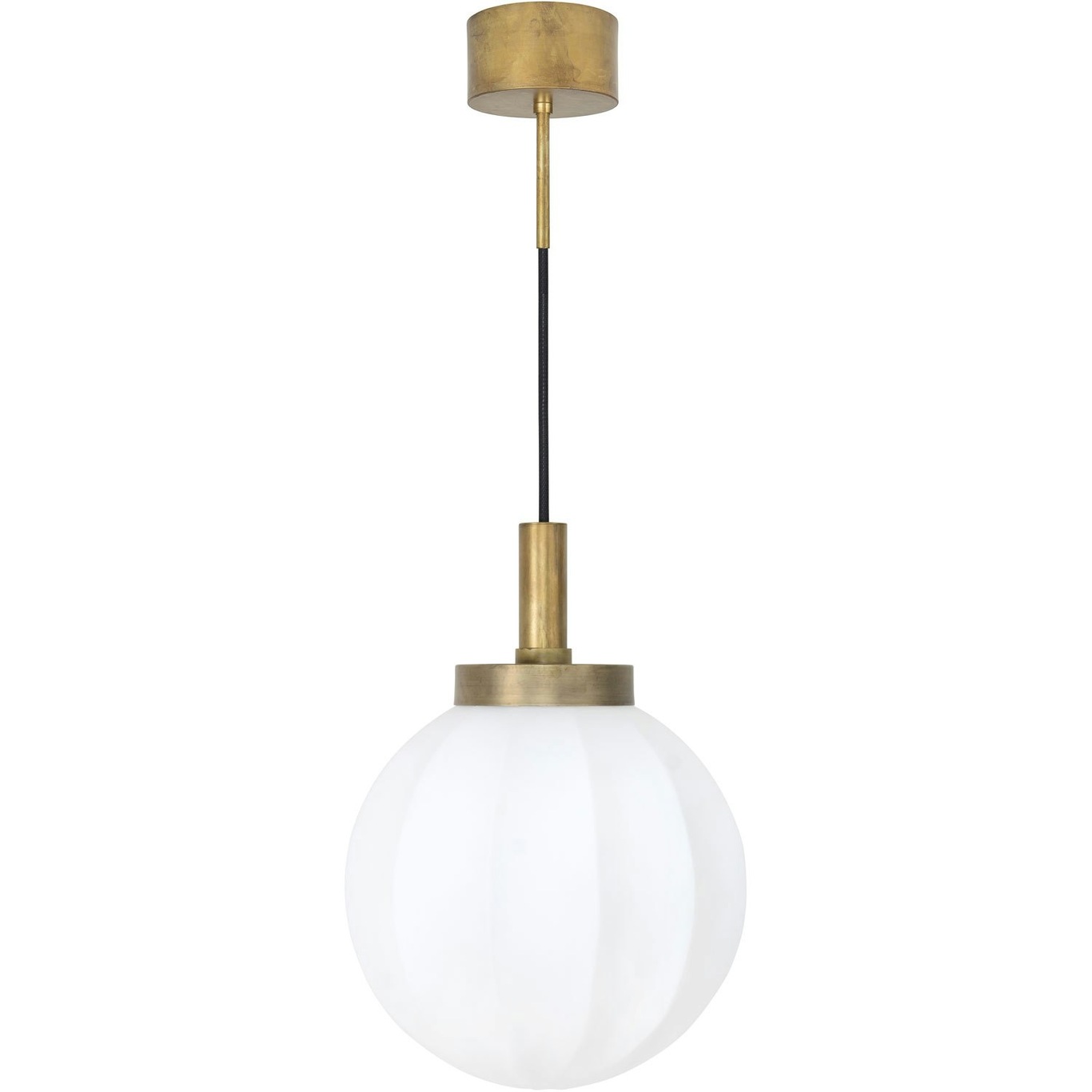 Klyfta Hanglamp Ruw Messing / Opaal, 25 cm
