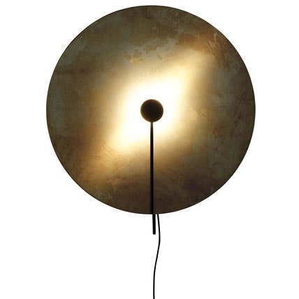 Sol Wandlamp Ruw Messing / Mat Zwart, 90 cm