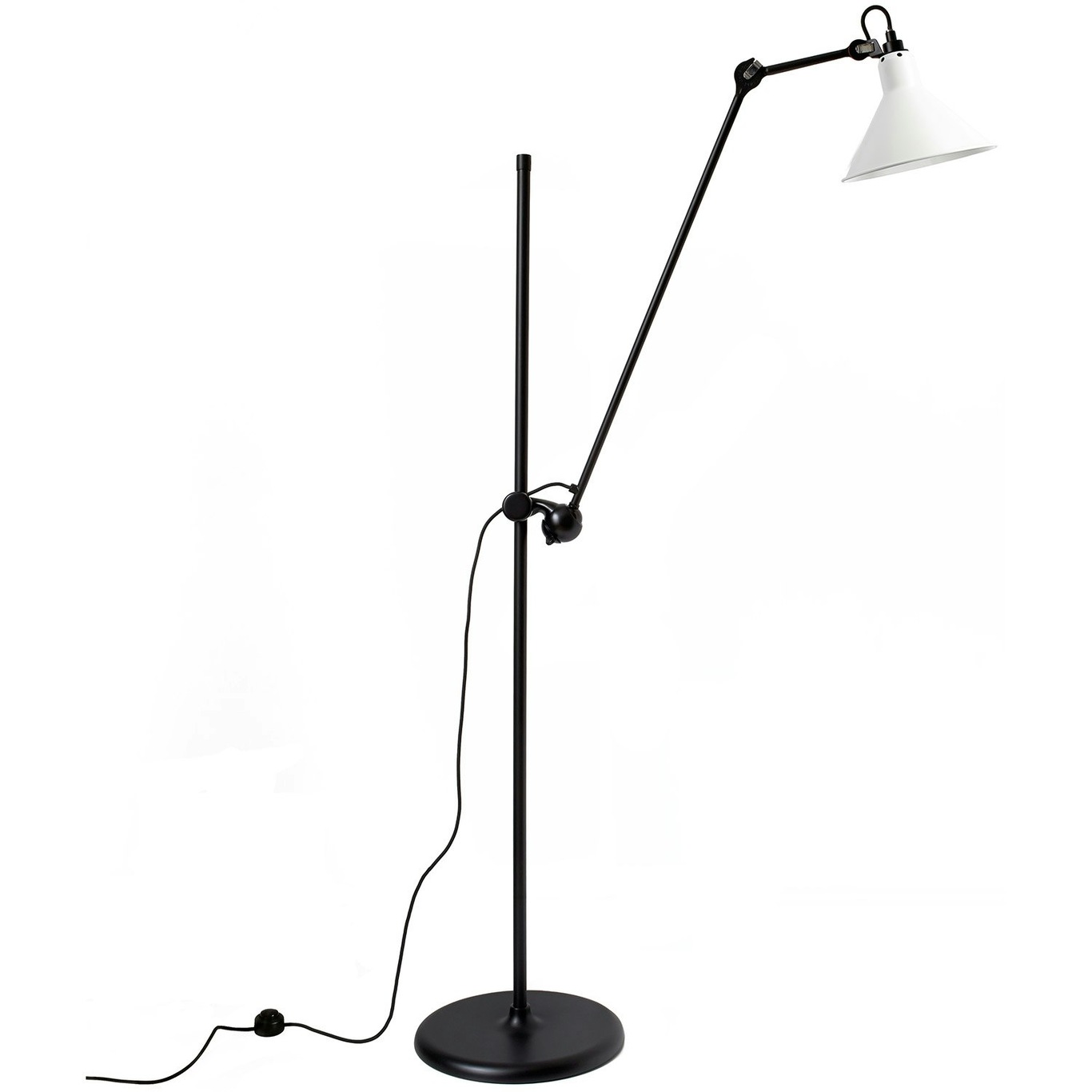 La Lampe Gras N°215 Vloerlamp, Zwart / Wit
