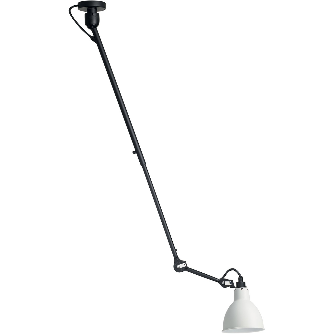 Lampe Gras N°302 Plafondlamp, Zwart / Wit