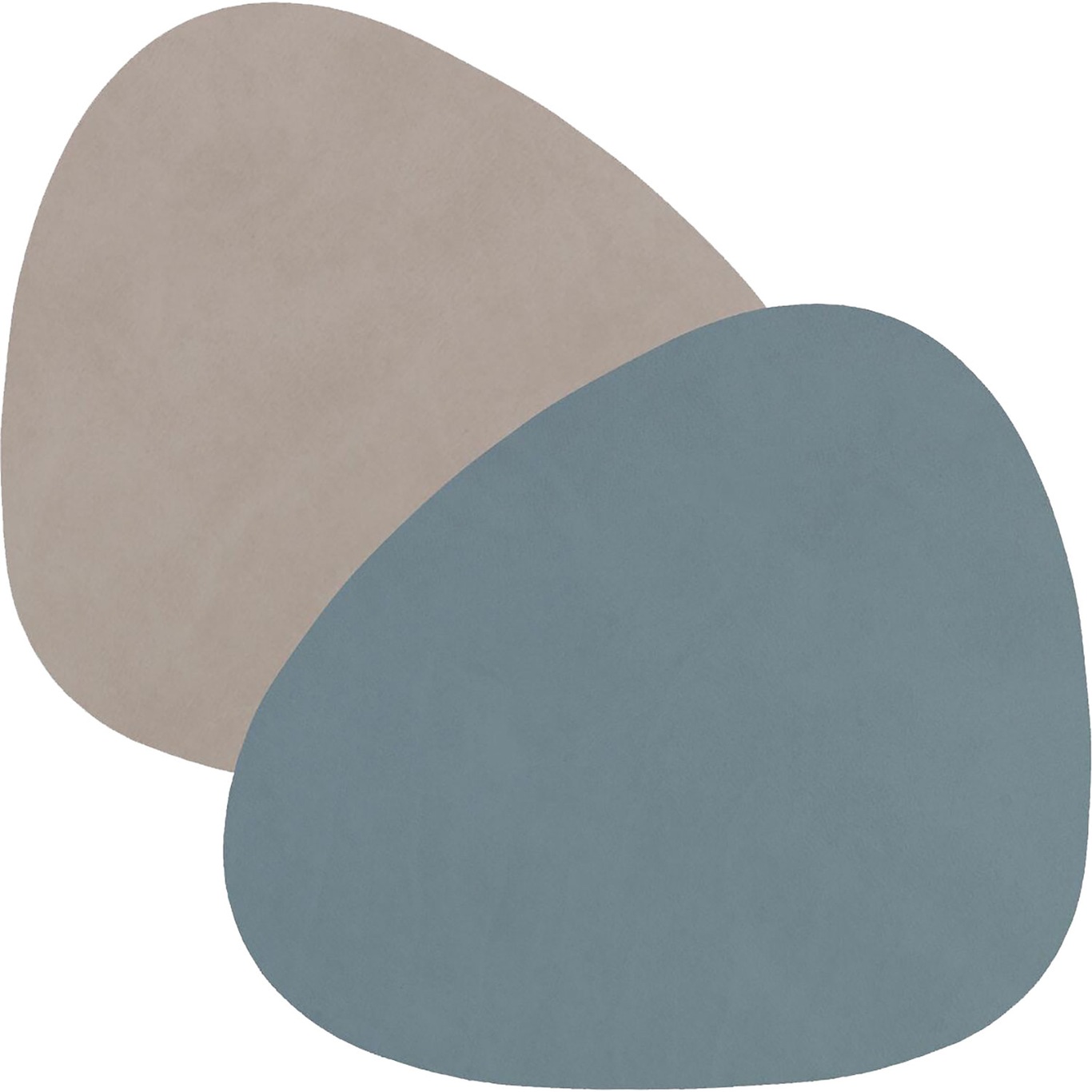 Curve Double Glass Mat, 11x13 cm, Light Blue/ Light Grey