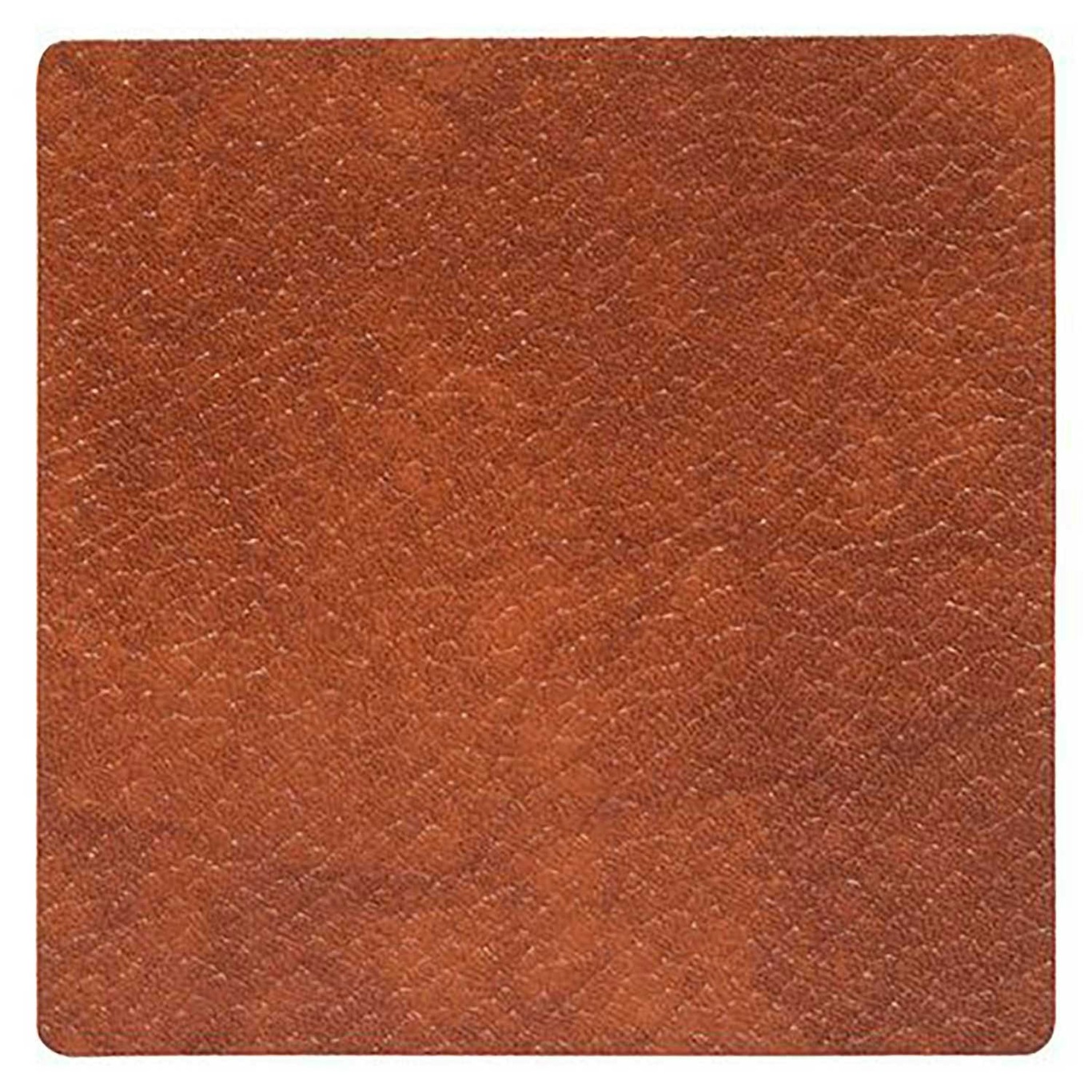 Square Table Mat Bull, 10x10 cm, Cognac