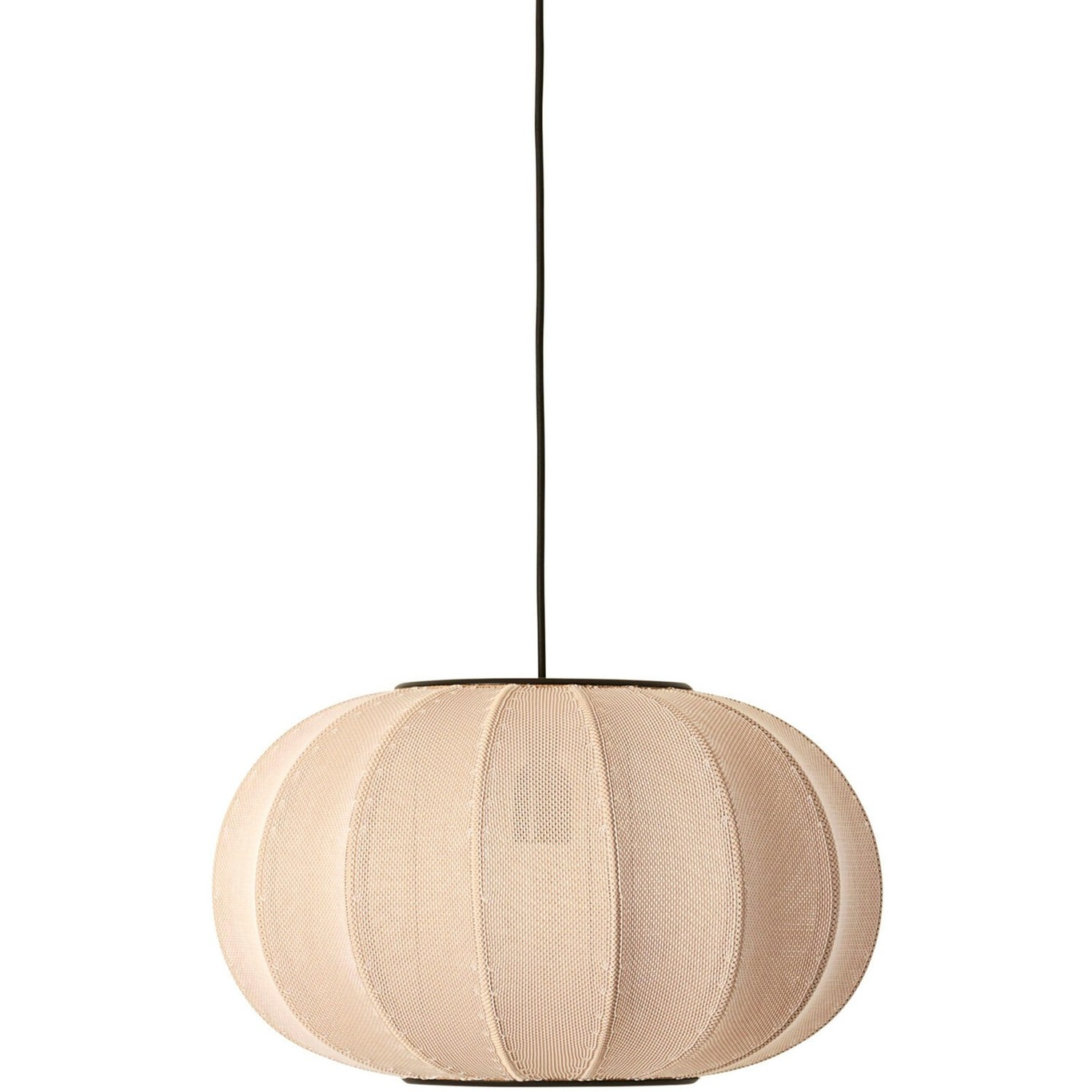Knit-Wit Hanglamp Ovaal 45 cm, Sand Stone