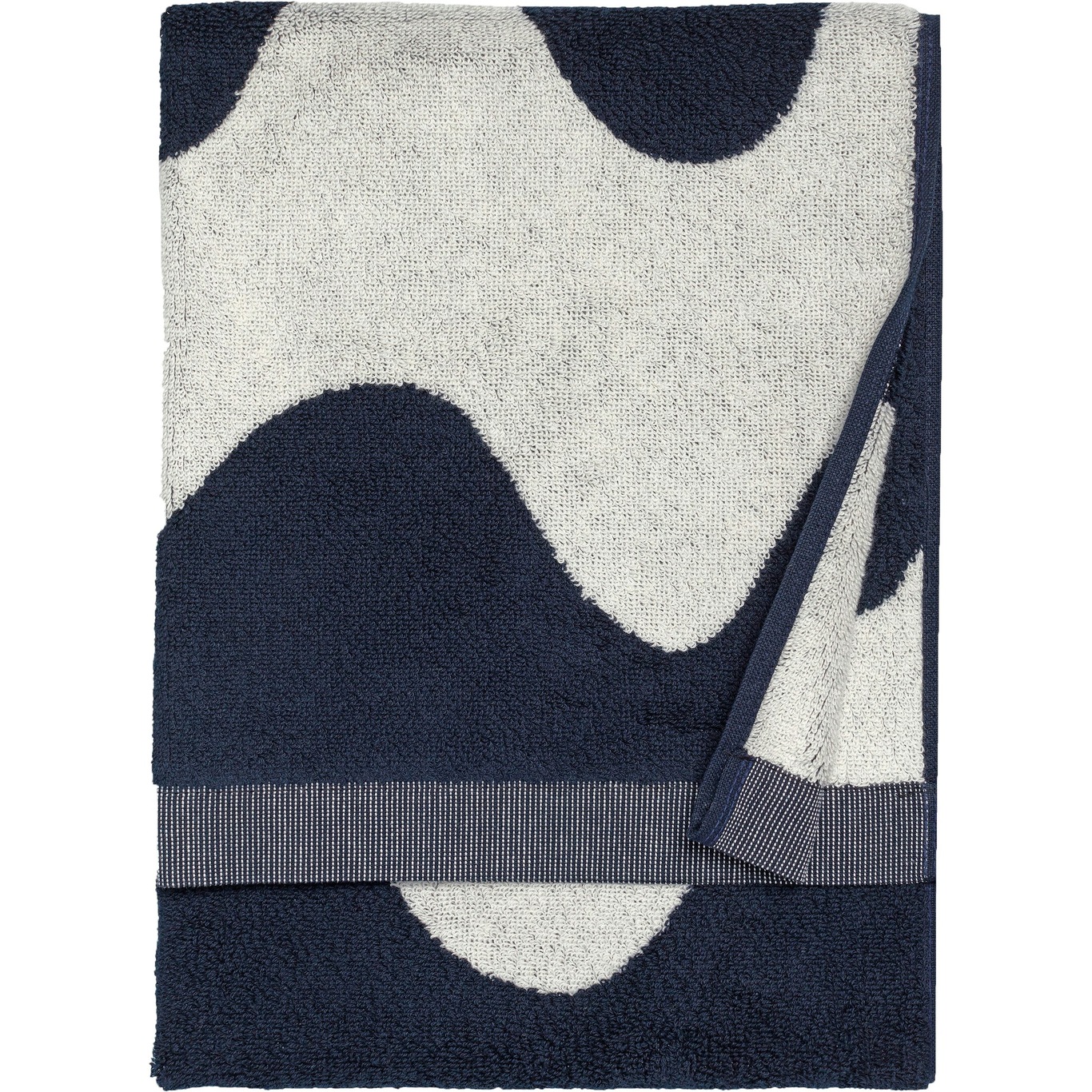 Lokki Handdoek Donkerblauw / Off-white, 50x70 cm