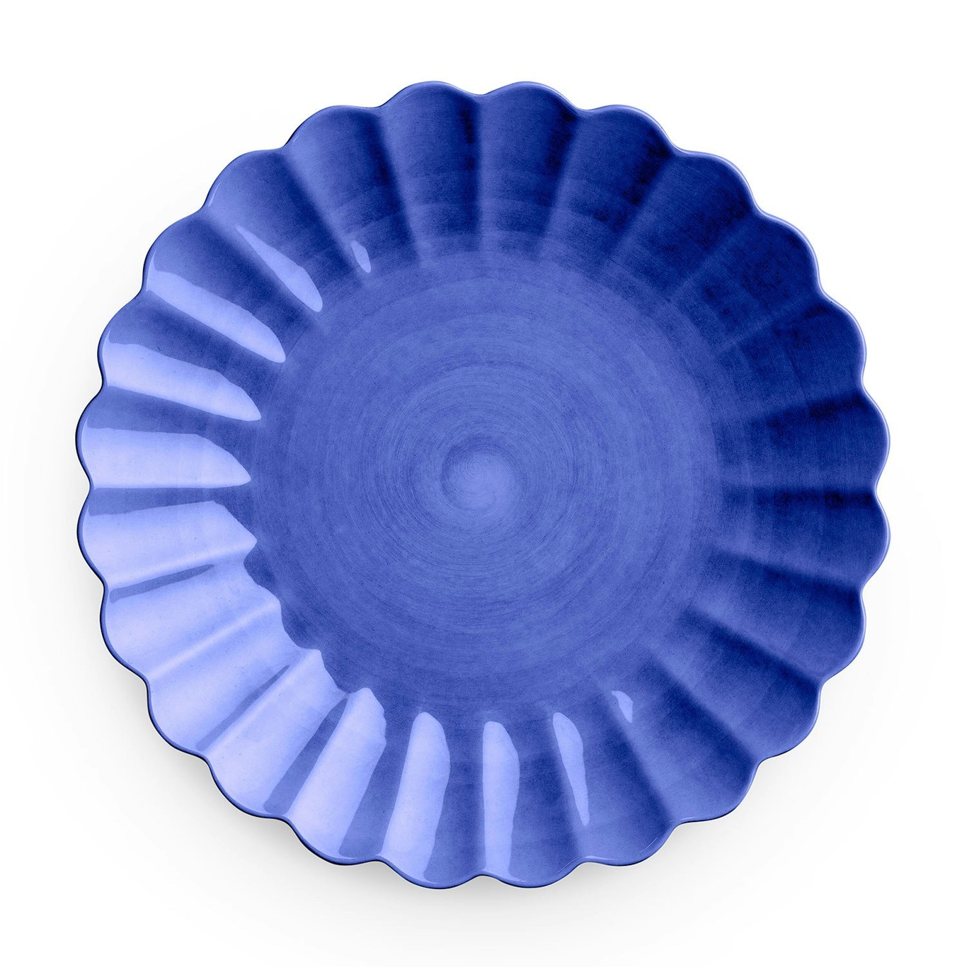 Oyster Bord, Blauw 28 cm