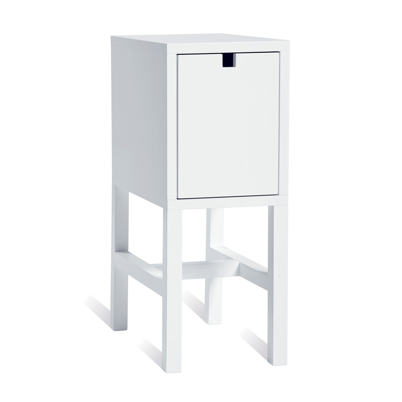 Falsterbo Bedside Table Low, White Lacquer