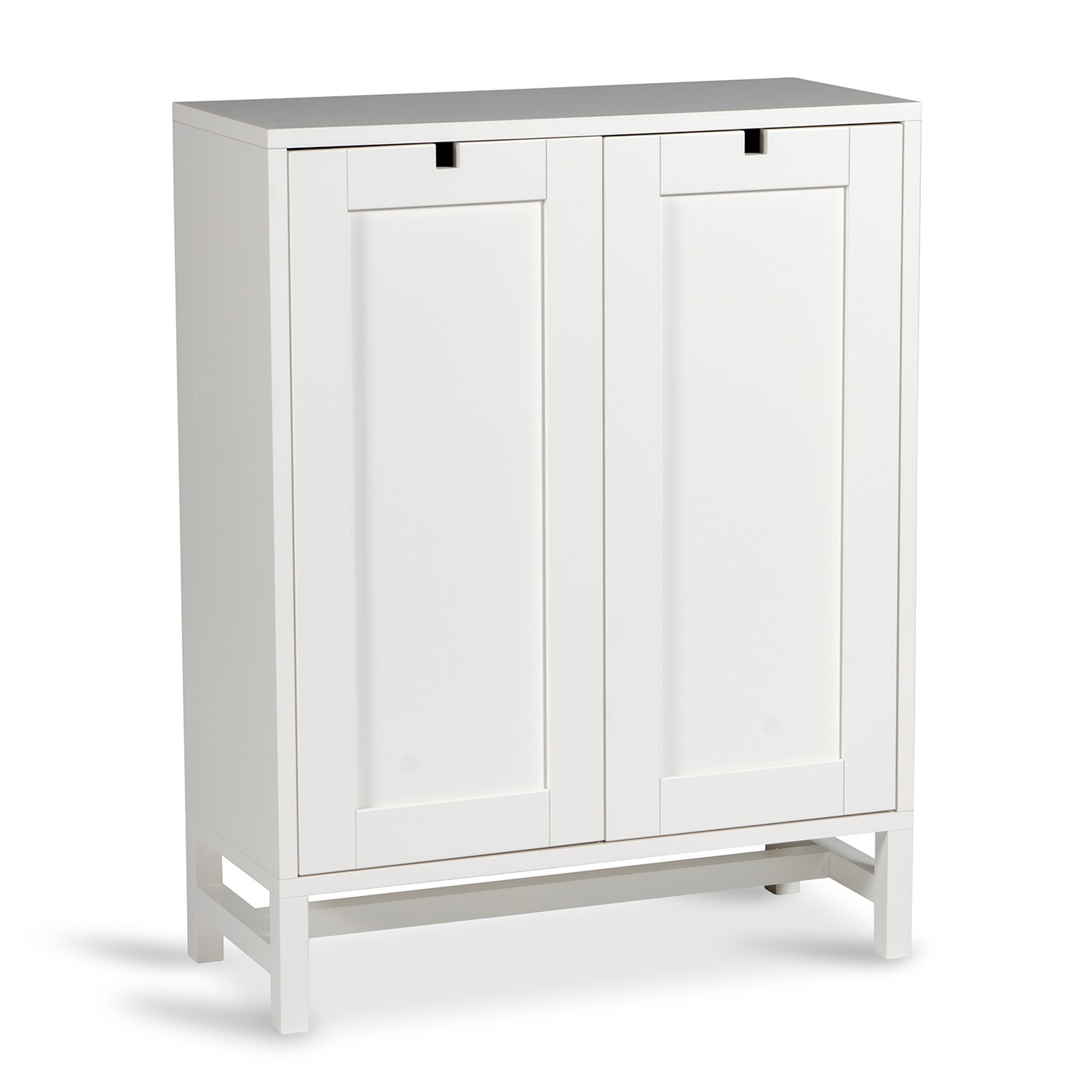 Falsterbo Cabinet Covered Doors 90 cm, White Lacquer