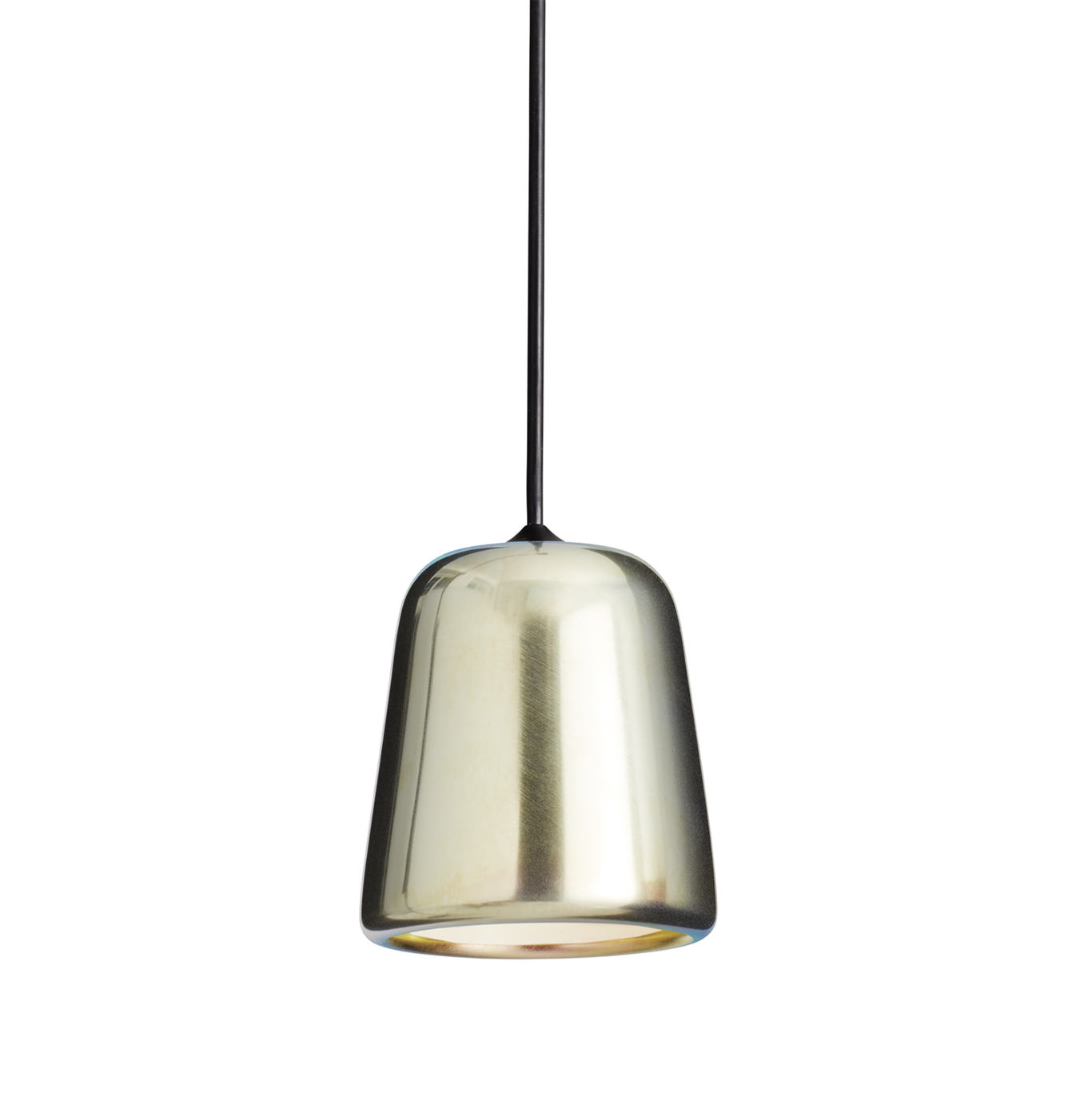Material Hanglamp, Zwart / Geel Staal