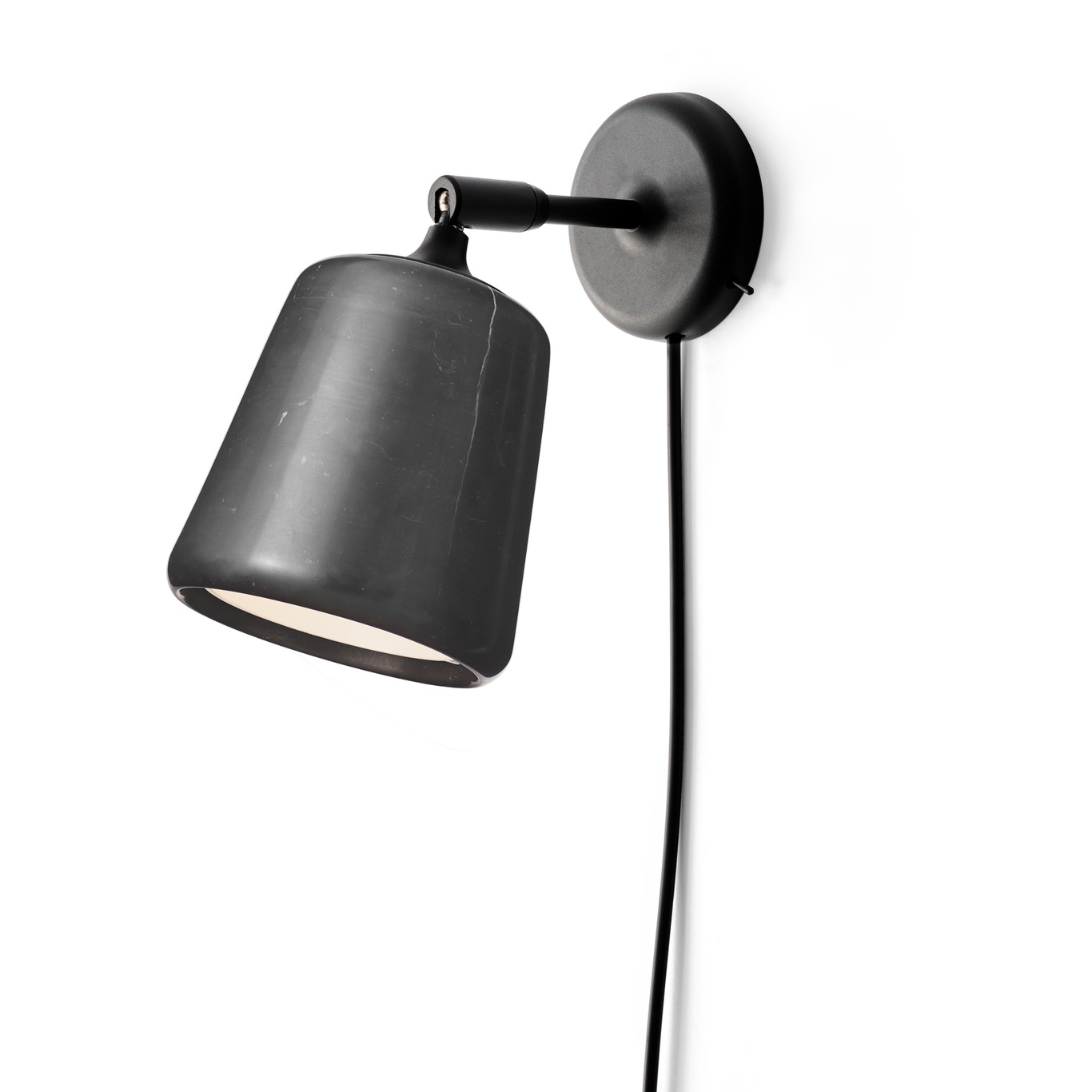 Material Wall Lamp, Black Marble