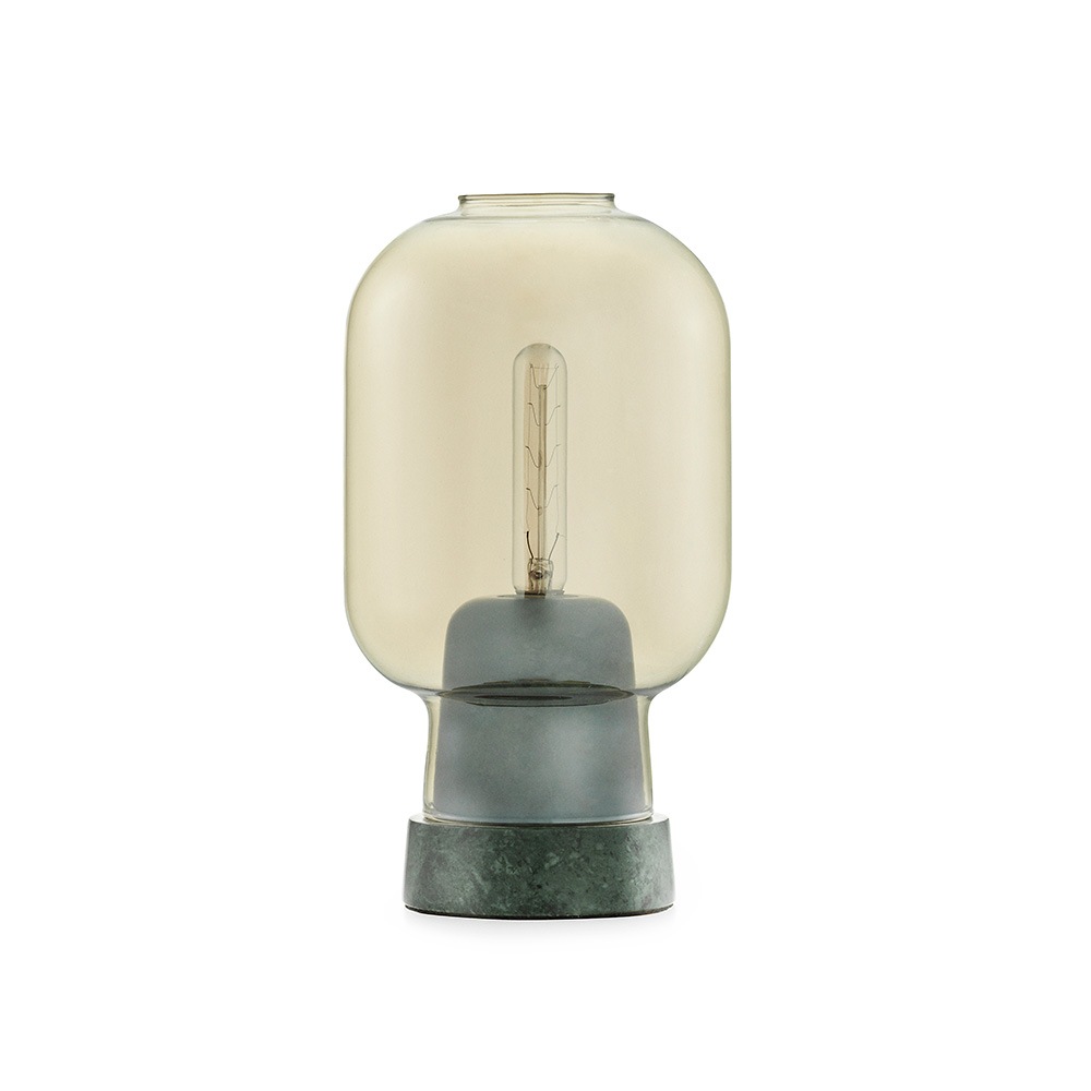 Amp Tafellamp, Goud / Groen Marmer