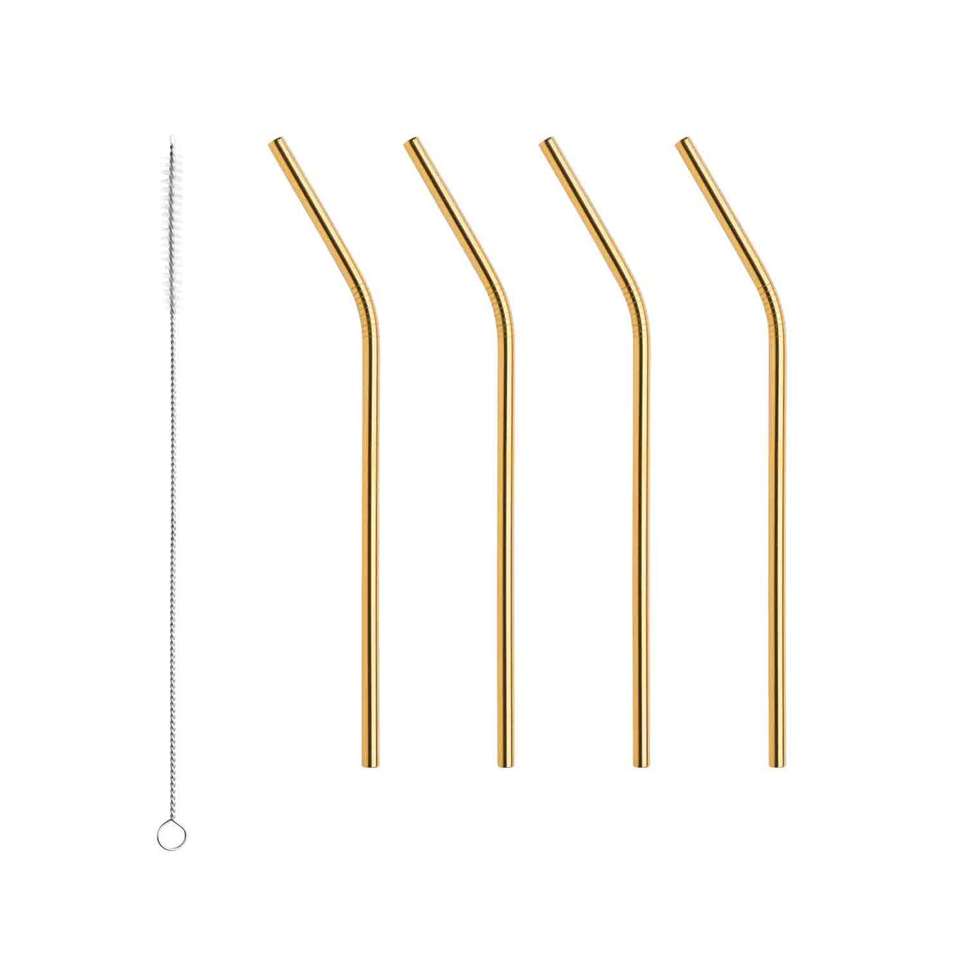 Peak Straws Incl Cleaning Brush, 4-Pack