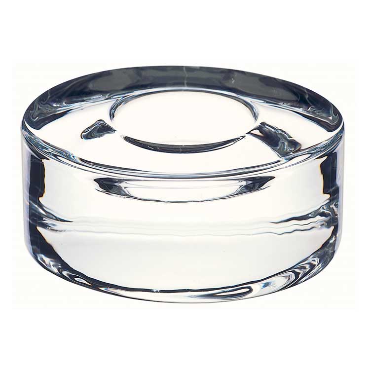Puck Candle Holder, Clear
