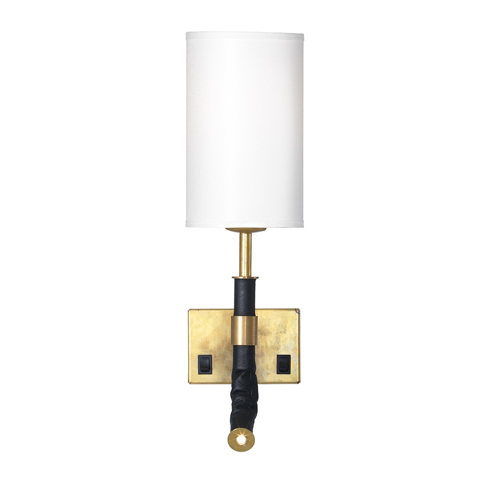 Butler Wall lamp (cord), Brass/white