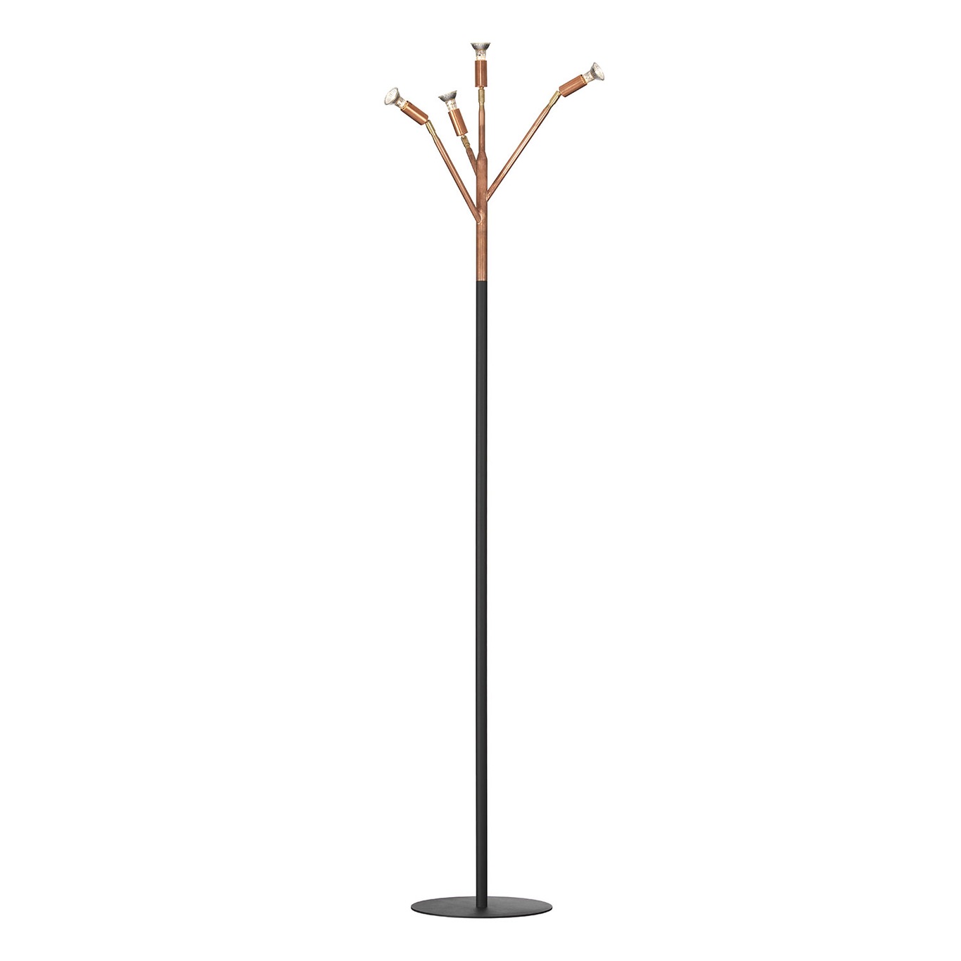 Kvist Floor Lamp Copper/black, 4 arms