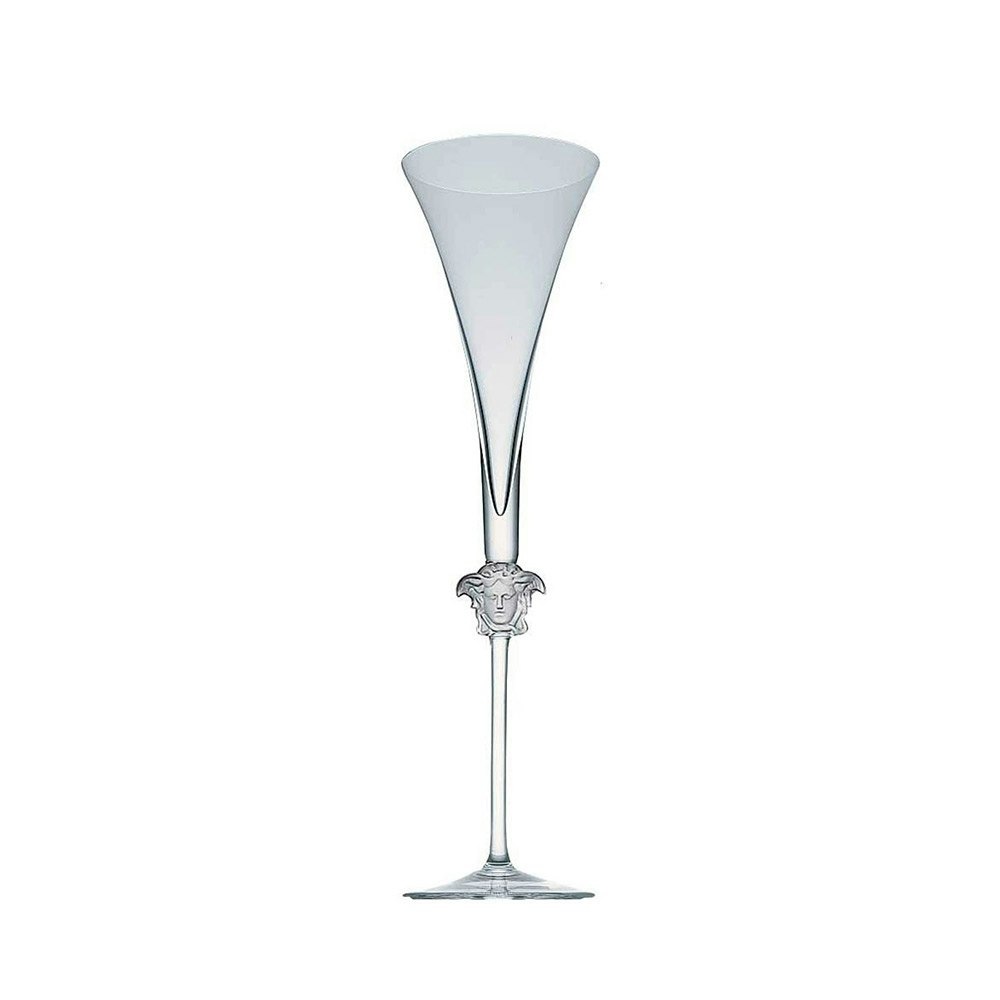 Versace Medusa Luminere Champagne Flute, Clear