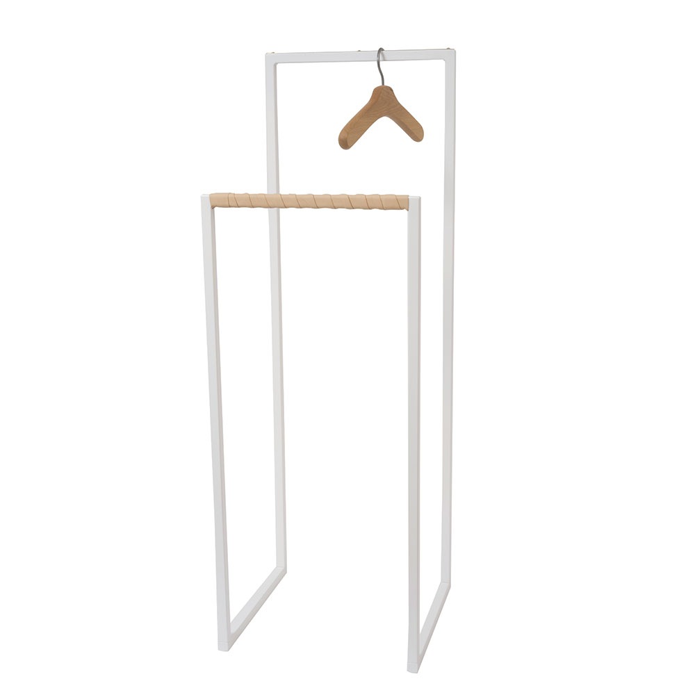 Hanger Brass/Leather, White