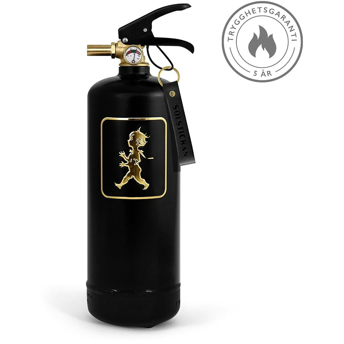 Solstickan Fire Extinguisher 2 kg, Black/Gold