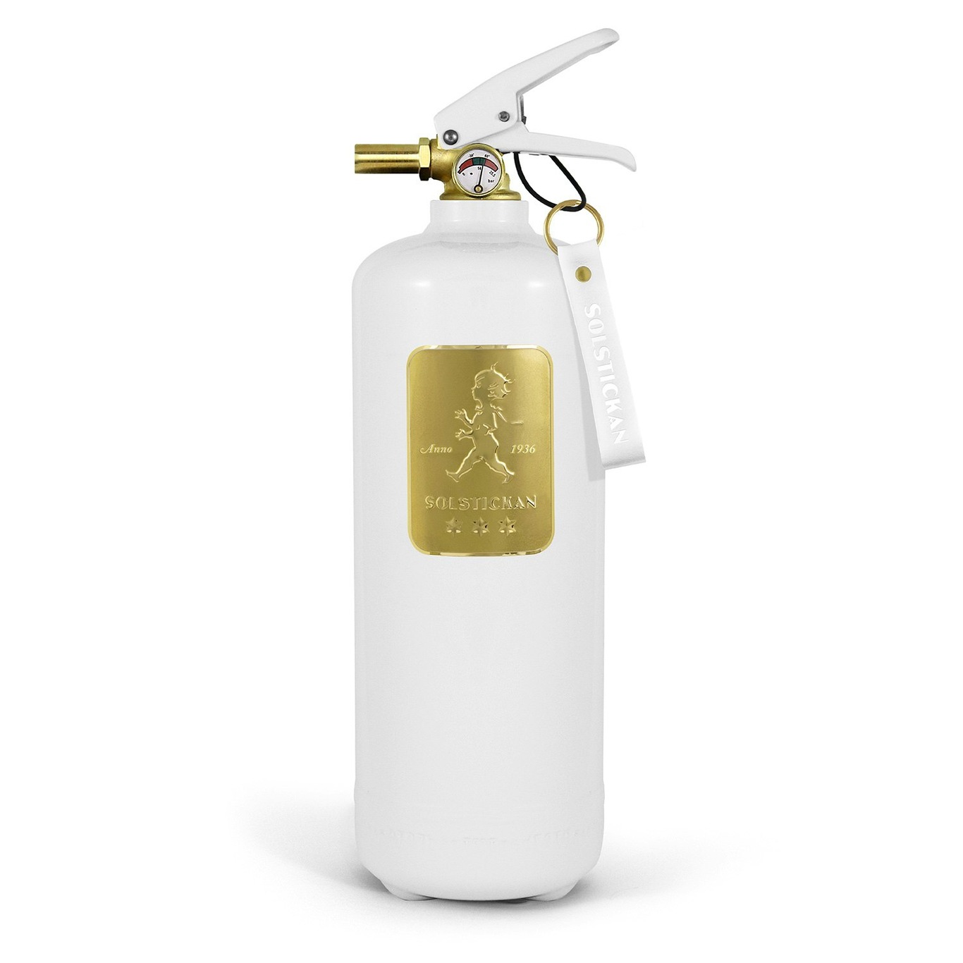 Solstickan Fire Extinguisher 2 kg, White/Gold