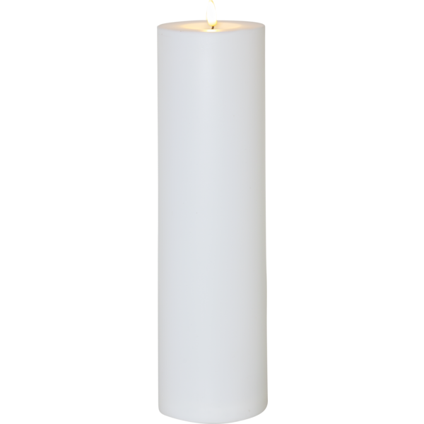 Flamme Stompkaars LED Voor Buiten Wit, 37,5 cm