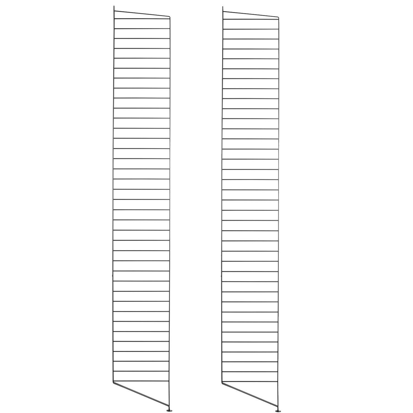 String Panelen Vloer 30x200 cm Pak van 2, Zwart