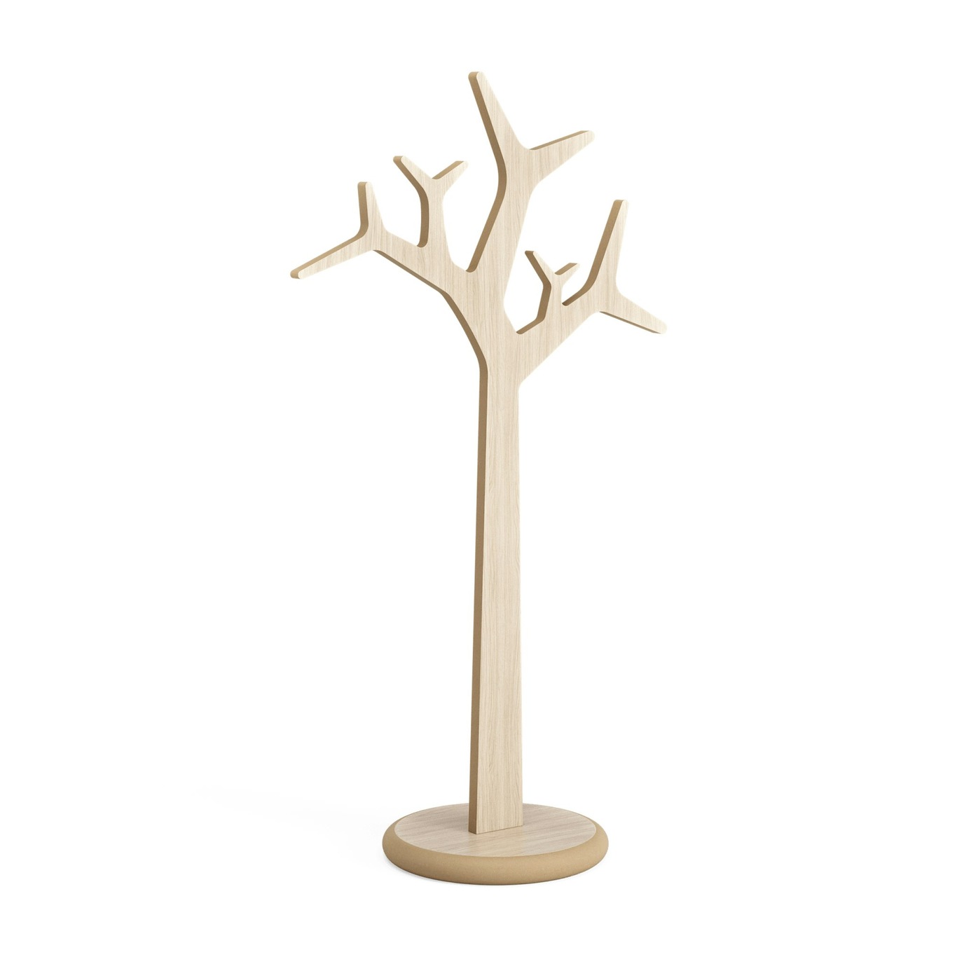 Tree Kapstok 134 cm, Wit Gepigmenteerd Eiken