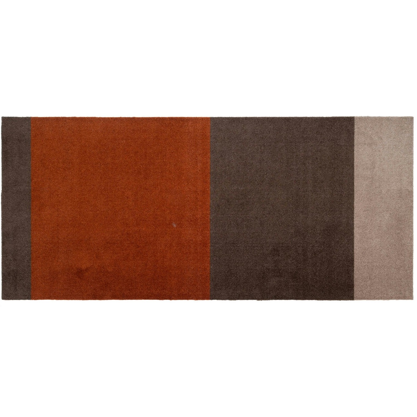 Stripes Vloerkleed Zand/Terracotta, 90x200 cm