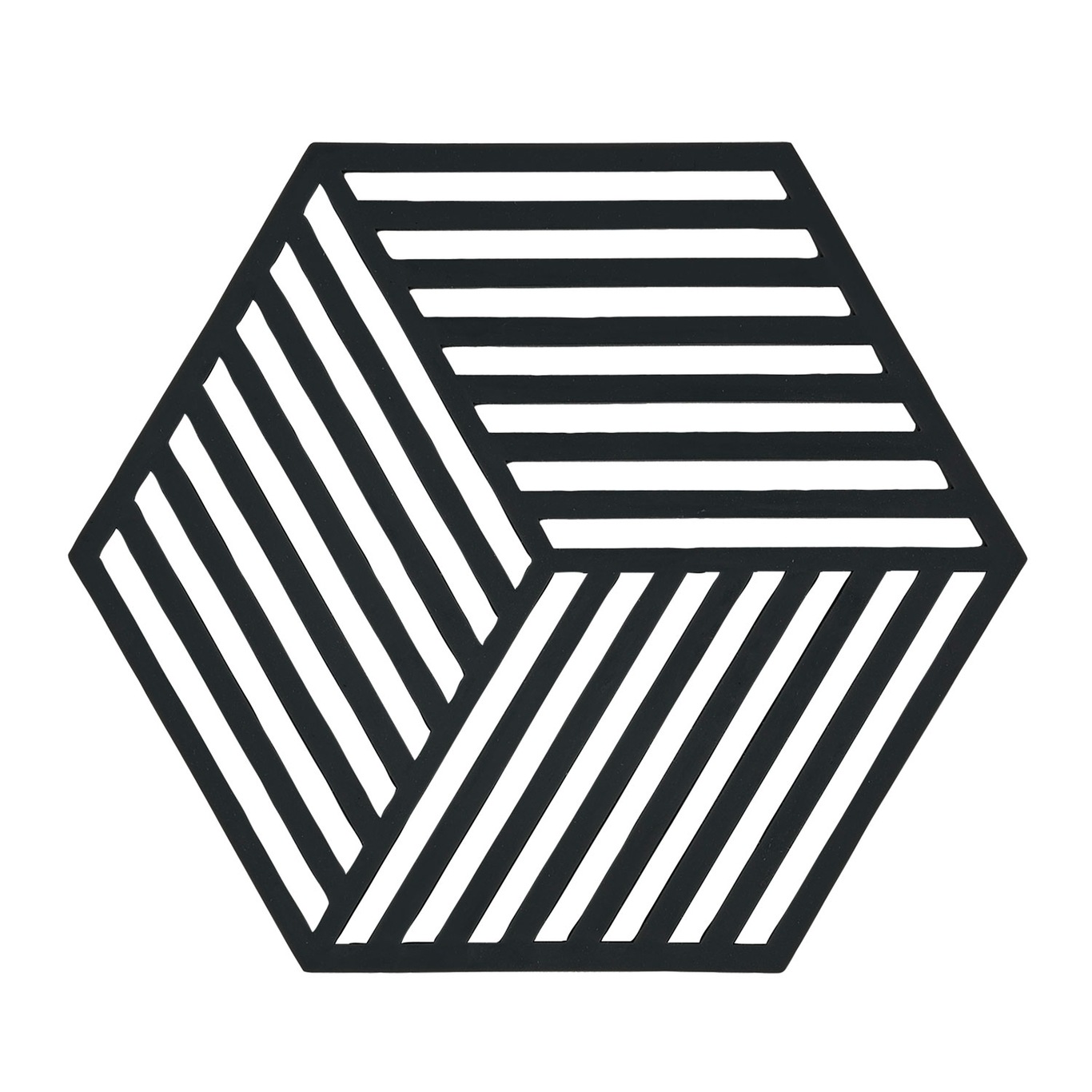 Hexagon Trivet Pannenonderzetter Zwart