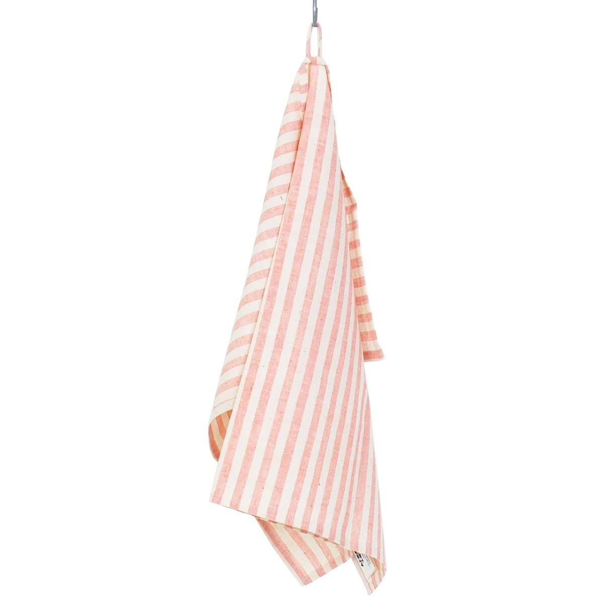 ECO BLOCKSTRIPE Kitchen Towel White/Pink - A world of craft