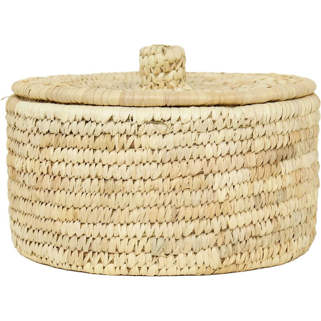 Palm Unit Basket With Lid Nature, M