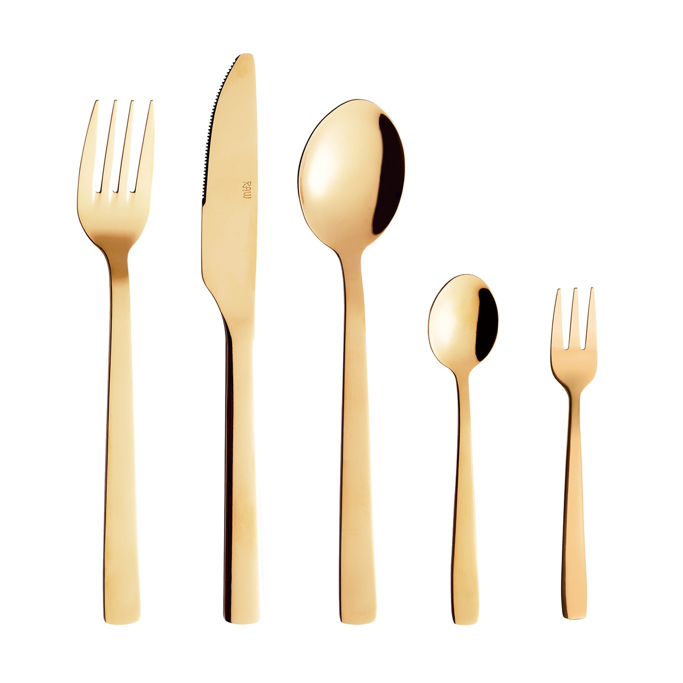Raw Cutlery Set 60 Pieces, Gold