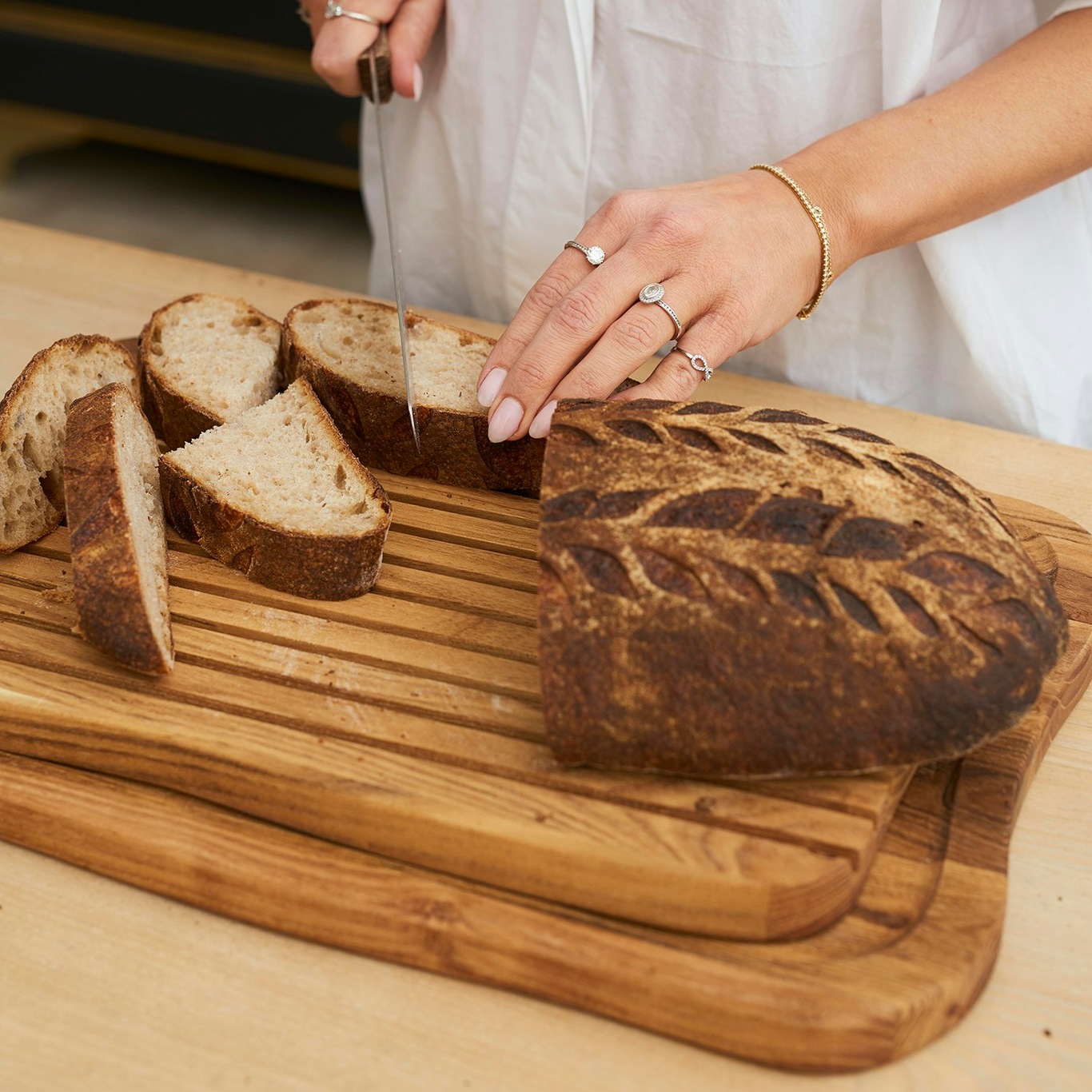 Teak Sourdough Starter Spatula