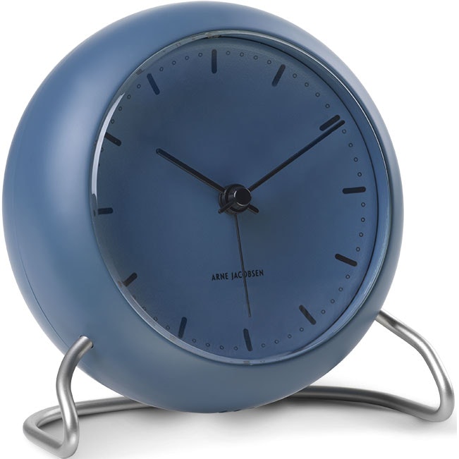 City Hall Table Clock, Stone Blue - Arne Jacobsen @ RoyalDesign