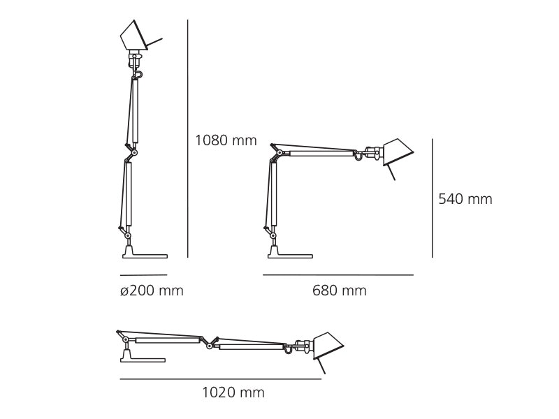 Tolomeo Mini Table Lamp, Aluminium - Artemide @ RoyalDesign