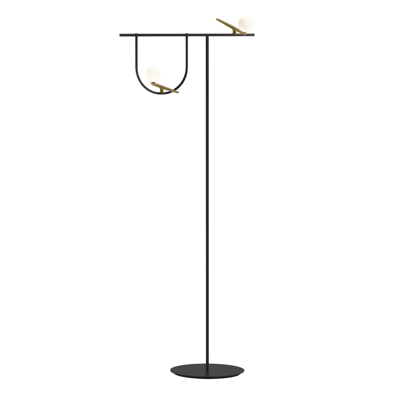 Yanzi Floor Lamp, Black / Brass