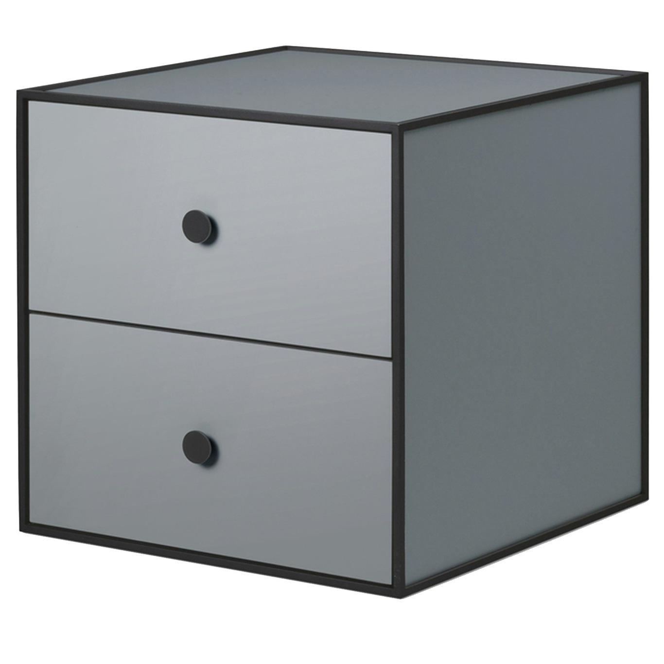 Frame 35 Bedside Table With 2 Drawers, Dark Grey