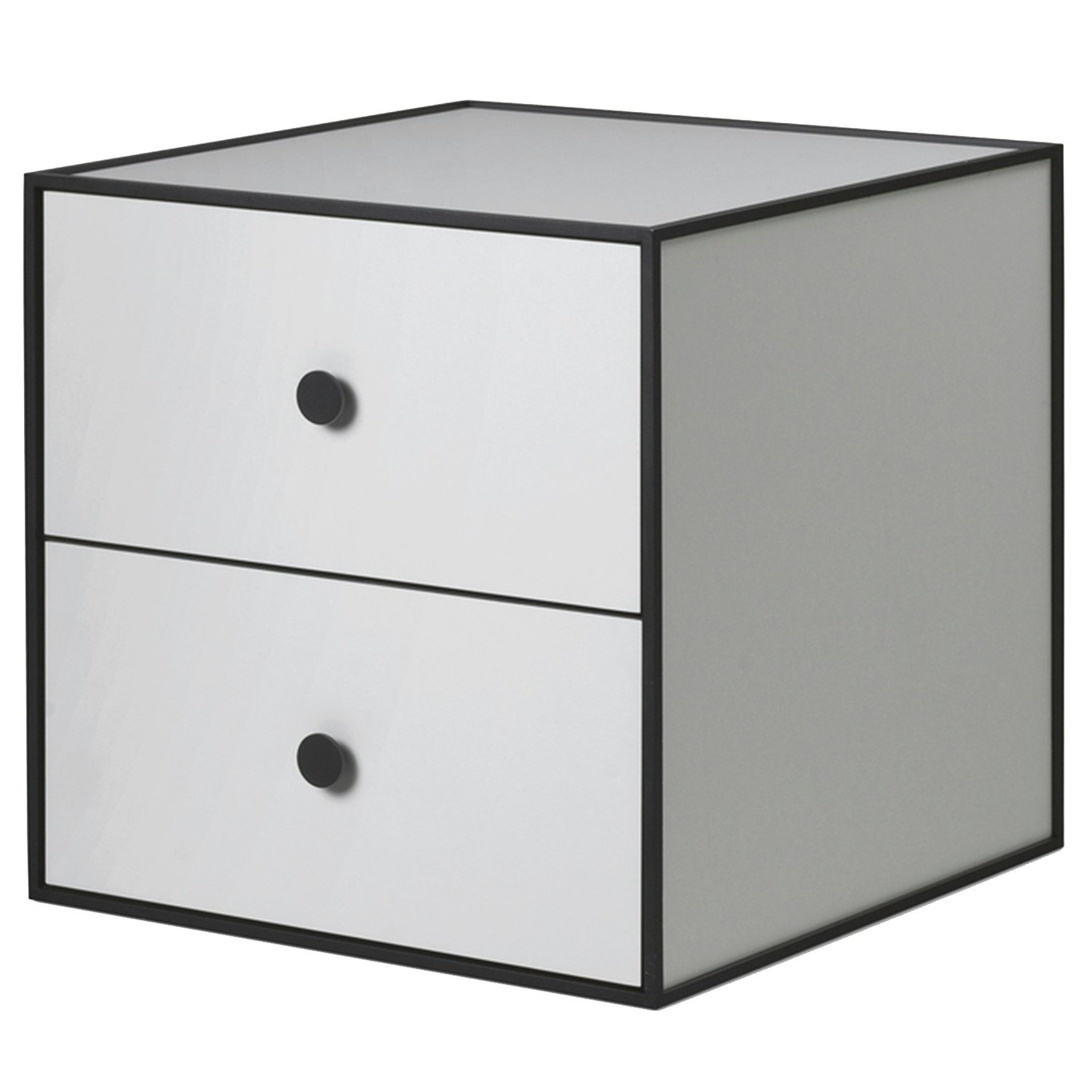 Frame 35 Bedside Table With 2 Drawers, Light Grey
