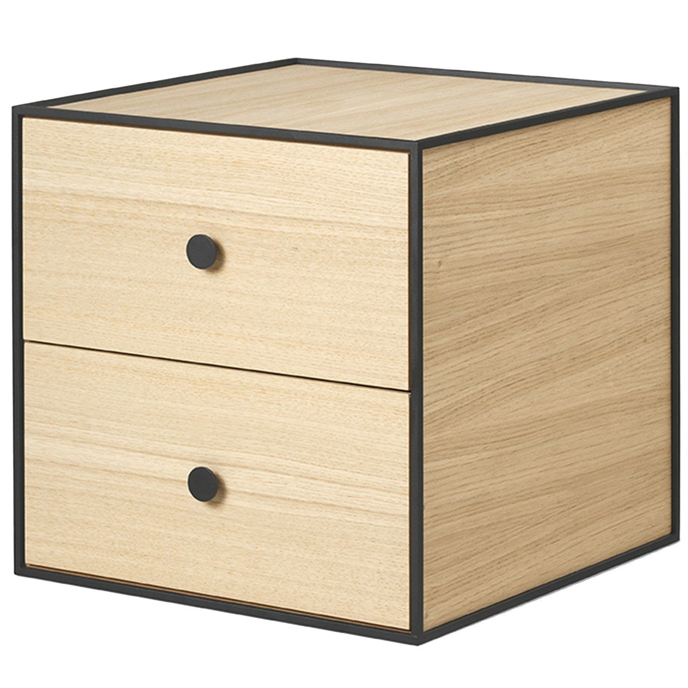 Frame 35 Bedside Table With 2 Drawers, Oak