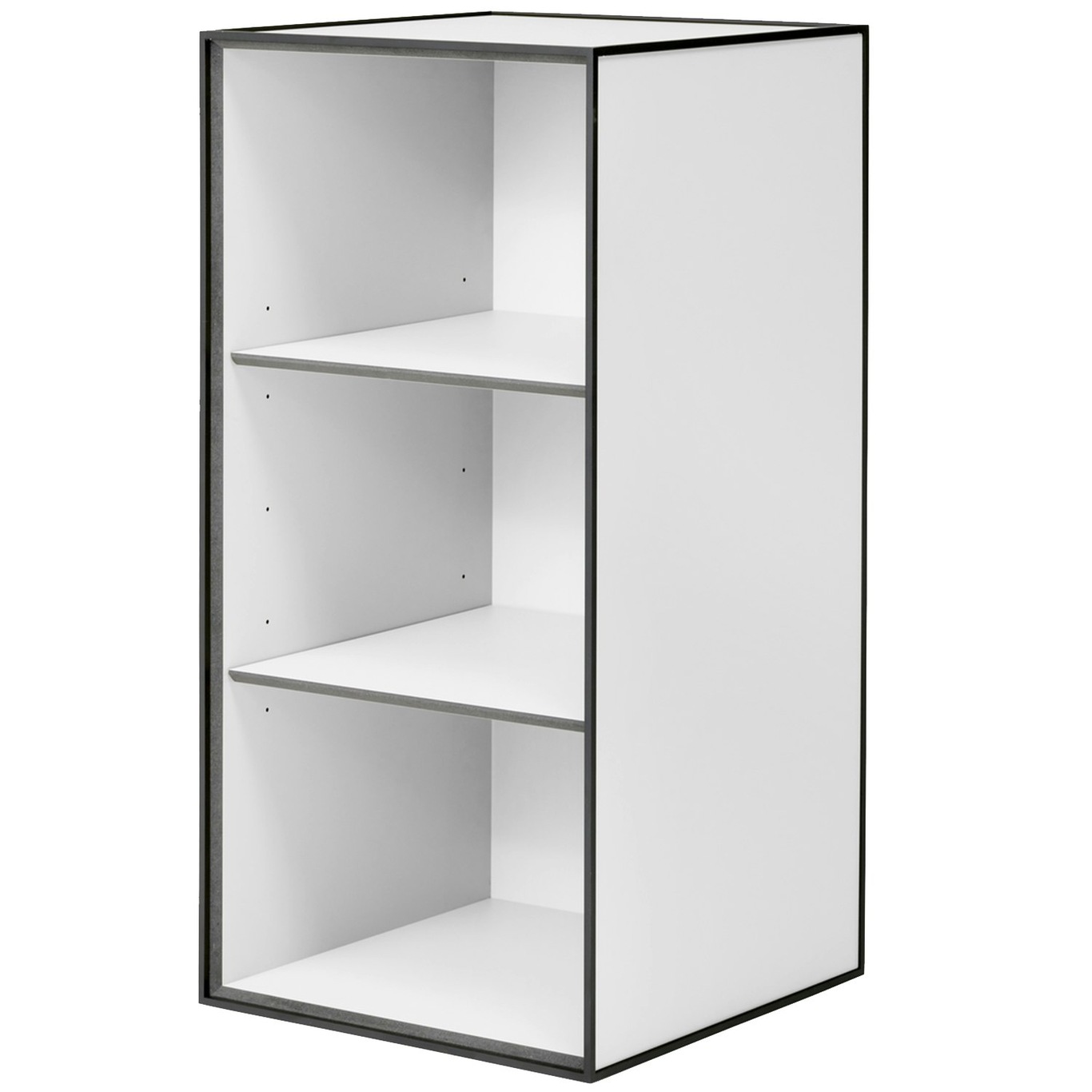 Frame 70 Side Table With 2 Shelves, White