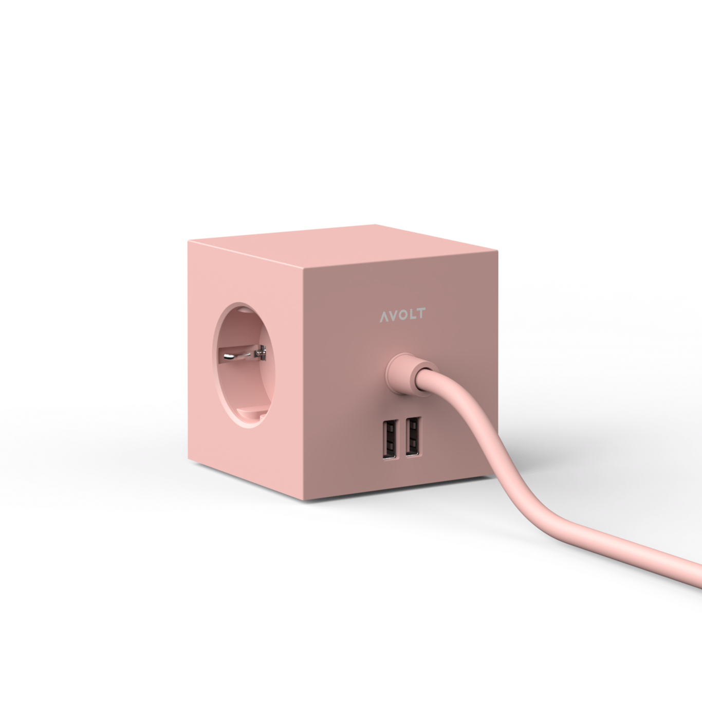 Avolt - Square 1 Extension Cord with USB Plug - Rust