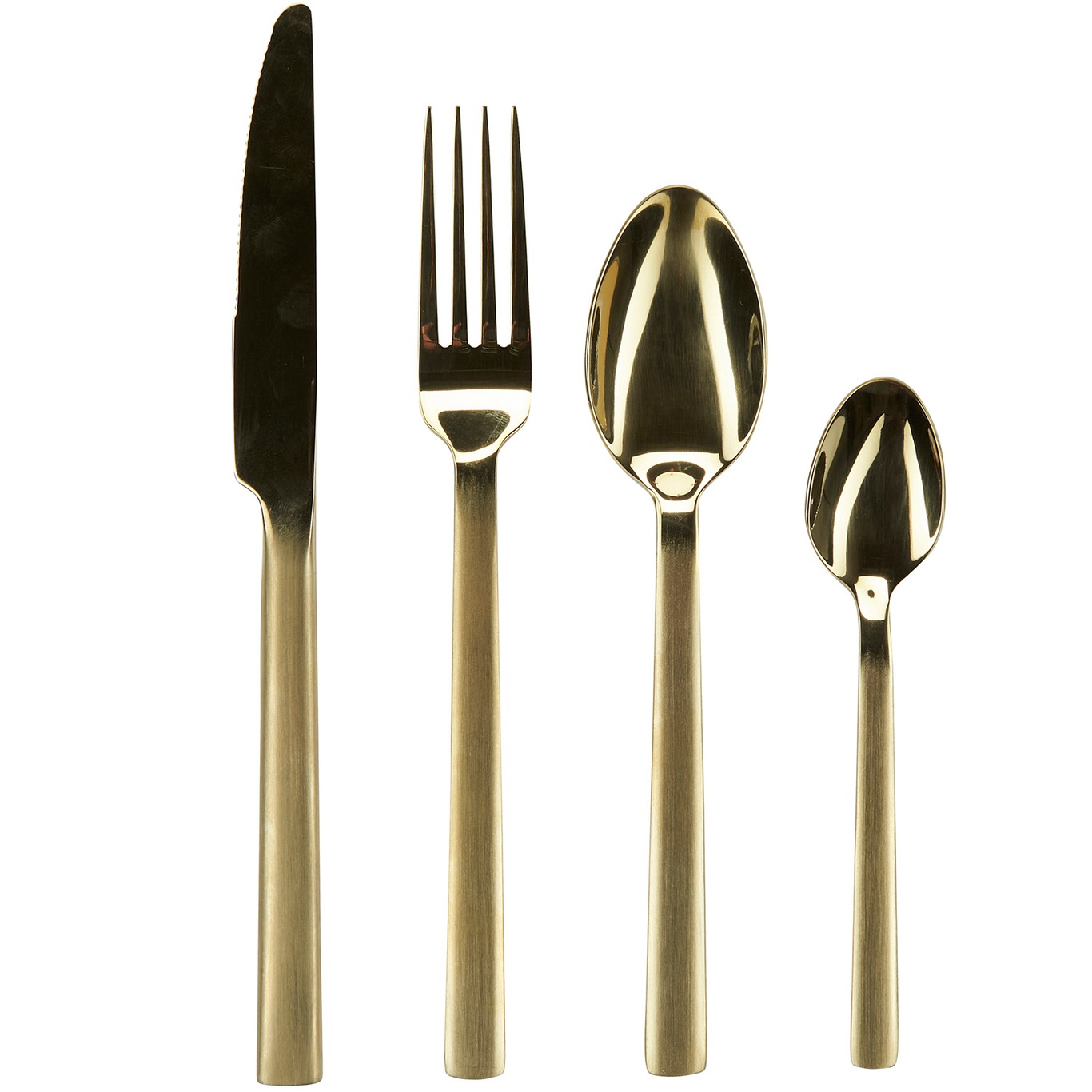 Cutlery Set 16 Pieces, Champange Gold