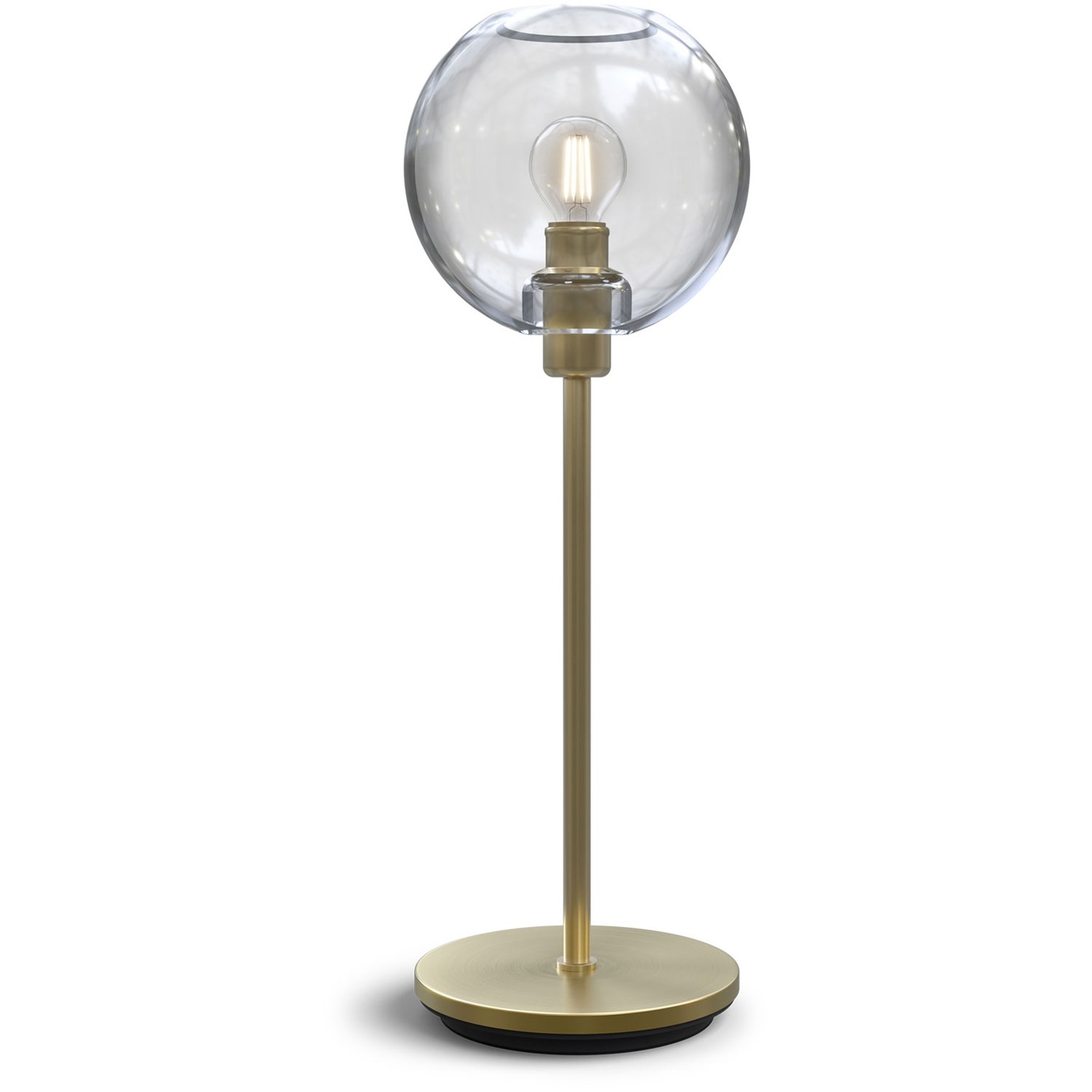 Gloria Table Lamp, Brass / Clear